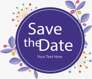 蓝色树枝邀请函免抠