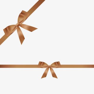 矢量金色蝴蝶结彩带免抠