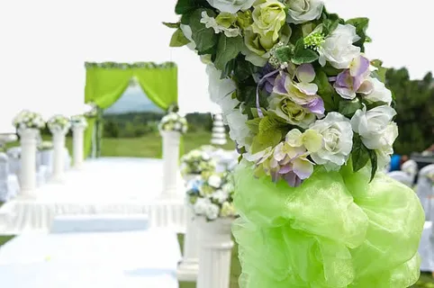 清新婚礼现场布置免抠