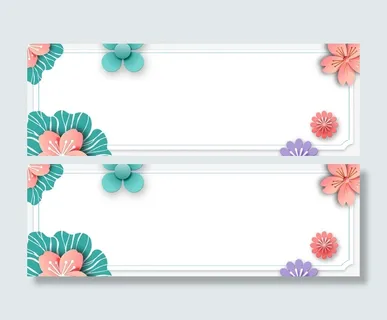 绿色春季花朵框架免抠 绿色春季花朵框架免抠