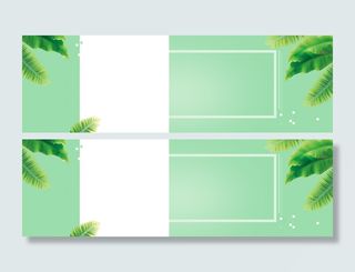 春夏小清新绿色电商海报背景高清