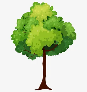 大树春天树木矢量8免抠