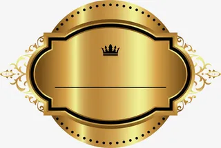 卡通金色圆圈免抠