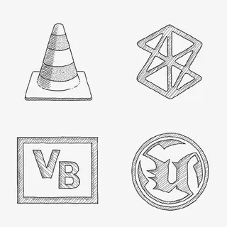 铅笔素描图标免抠