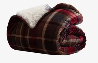 三层仿羊羔绒毛毯免抠