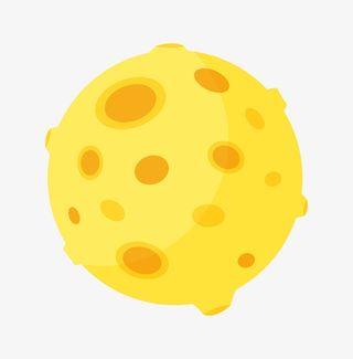 卡通简约彩色星球卫星插画装饰设免抠