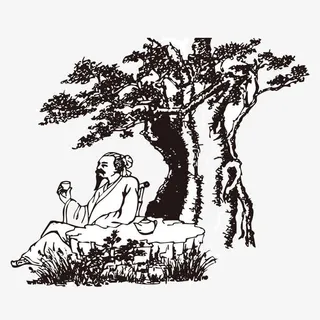 素描古代人物免抠