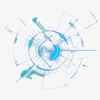 科技感光效光圈免抠