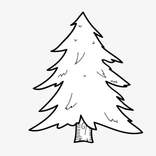 素描松树免抠