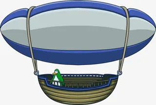 卡通热气船免抠