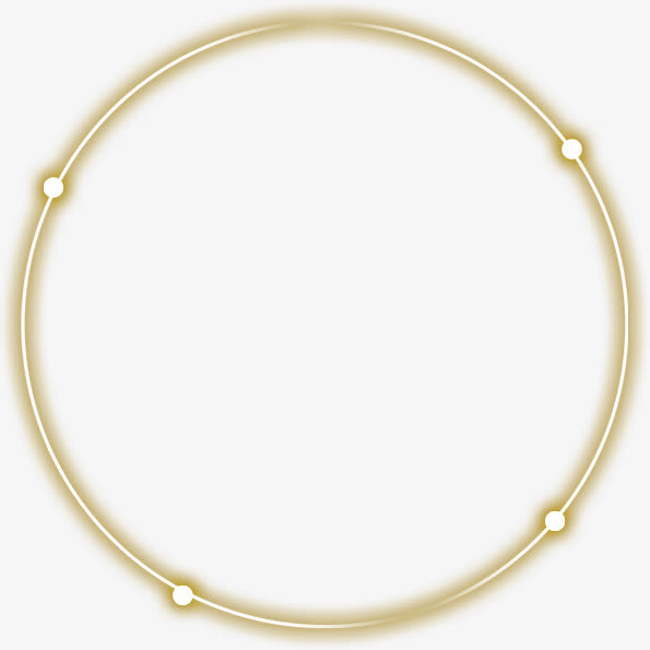 黄色金色圆形线条炫光免抠