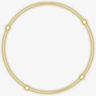 黄色金色圆形线条炫光免抠