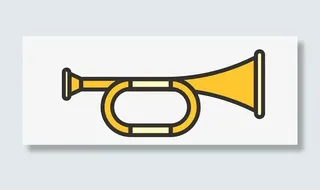 卡通冲锋号免抠