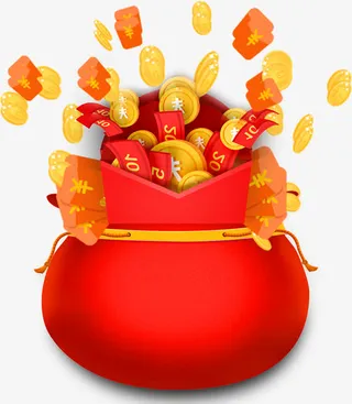 新年装饰红包福袋免抠