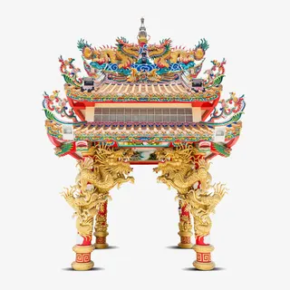 复古雕刻石像免抠