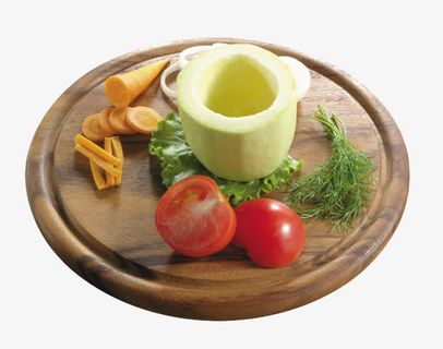 切开的蔬菜和砧板免抠