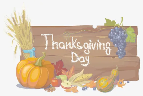 卡通感恩节木牌免抠