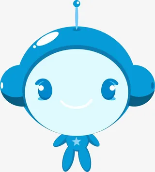 蓝色机器人免抠