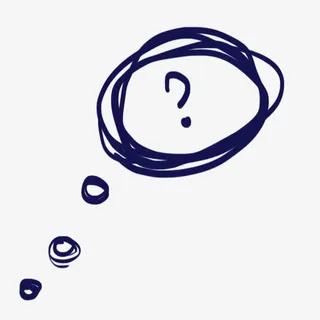 手绘思考气泡免抠