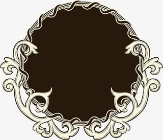 欧式花纹花边框免抠