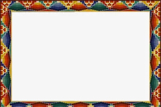 藏族花卉边框免抠