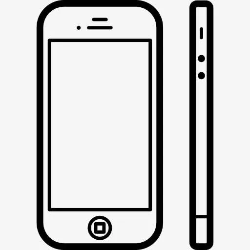 苹果iPhone 4从前面和侧面看图标免抠