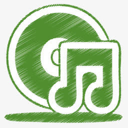 绿色的音乐cd图标免抠