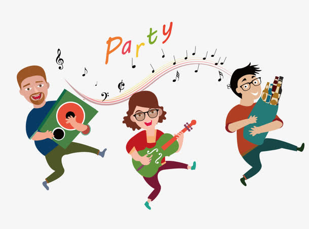 卡通生日聚会免抠