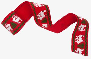 小鹿红色丝带免抠