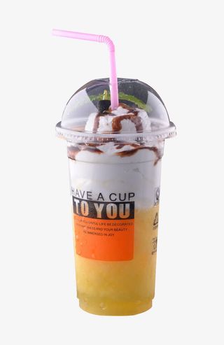 芒果优格炫酷冰沙免抠