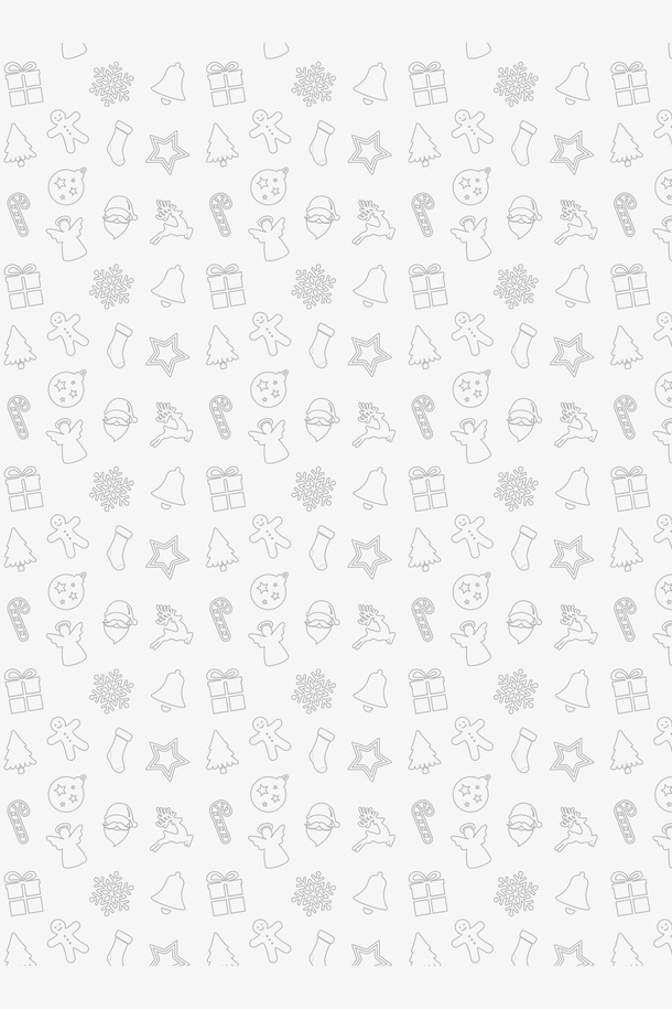 圣诞浅灰色各种装饰元素免抠