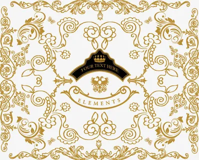 纹样边框矢量素材免抠