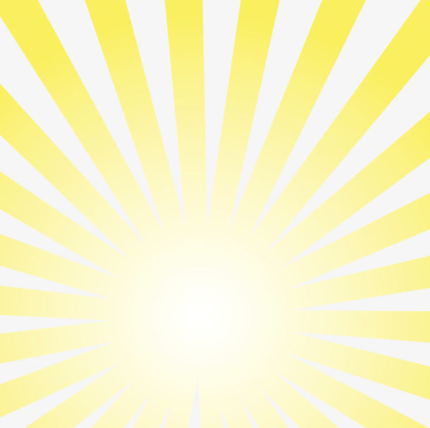 金色发散光免抠