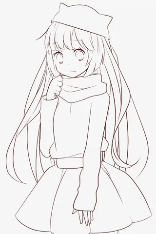 卡通手绘线稿免抠