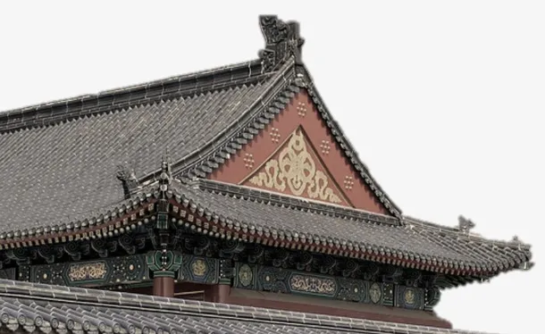 中国风，叶子，古风，配饰，屋顶免抠
