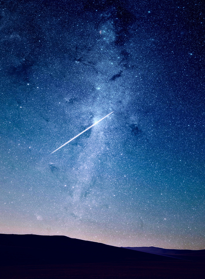 漫天星星 银河流星 深蓝的星空背景图高清