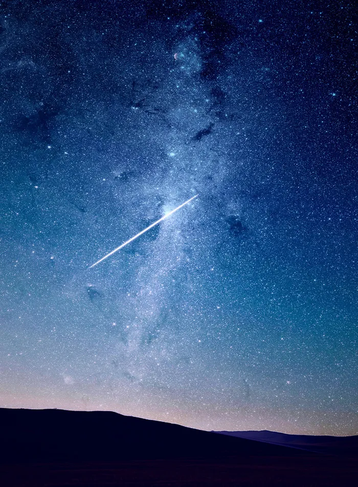 漫天星星 银河流星 深蓝的星空背景图高清