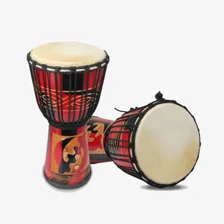 两架非洲红色手鼓免抠