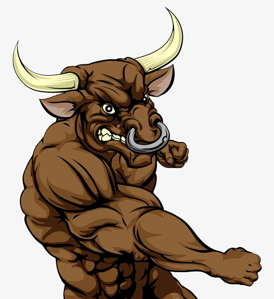 卡通免抠公牛logo免抠