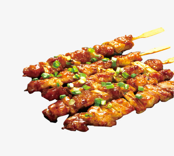 美味的烤羊肉串实物素材免抠