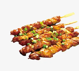 美味的烤羊肉串实物素材免抠