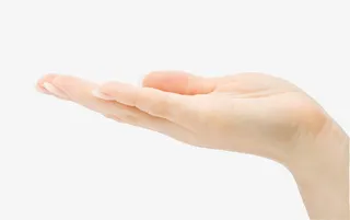 向上伸展的右手免抠