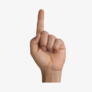 灰色创意手指元素免抠