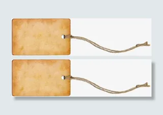 复古标签卡免抠