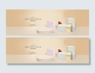 黄色渐变立体方块背景高清