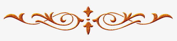 宫廷风格对称金属花纹免抠