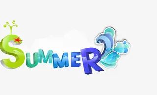 夏天主题字体免抠