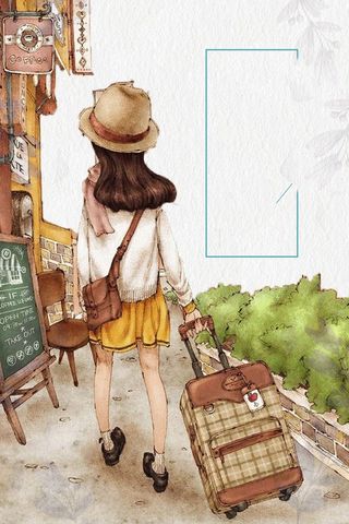 文艺插画毕业季海报背景素材高清