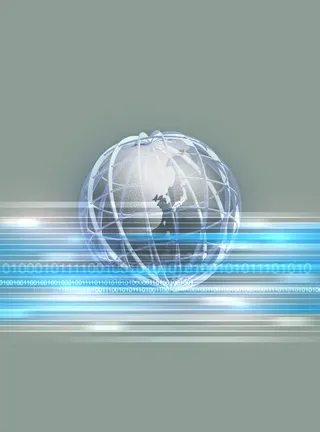 动感线条背景和金属地球高清