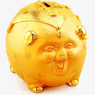 可爱猪猪存钱罐免抠